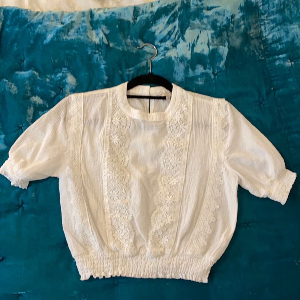 Hayden LA short sleeve cotton blouse NWOT